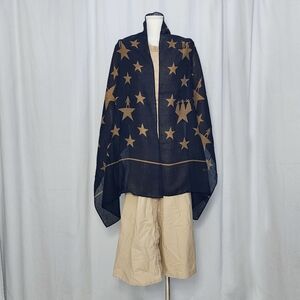 Hamilton Black And Gold Stars Shawl